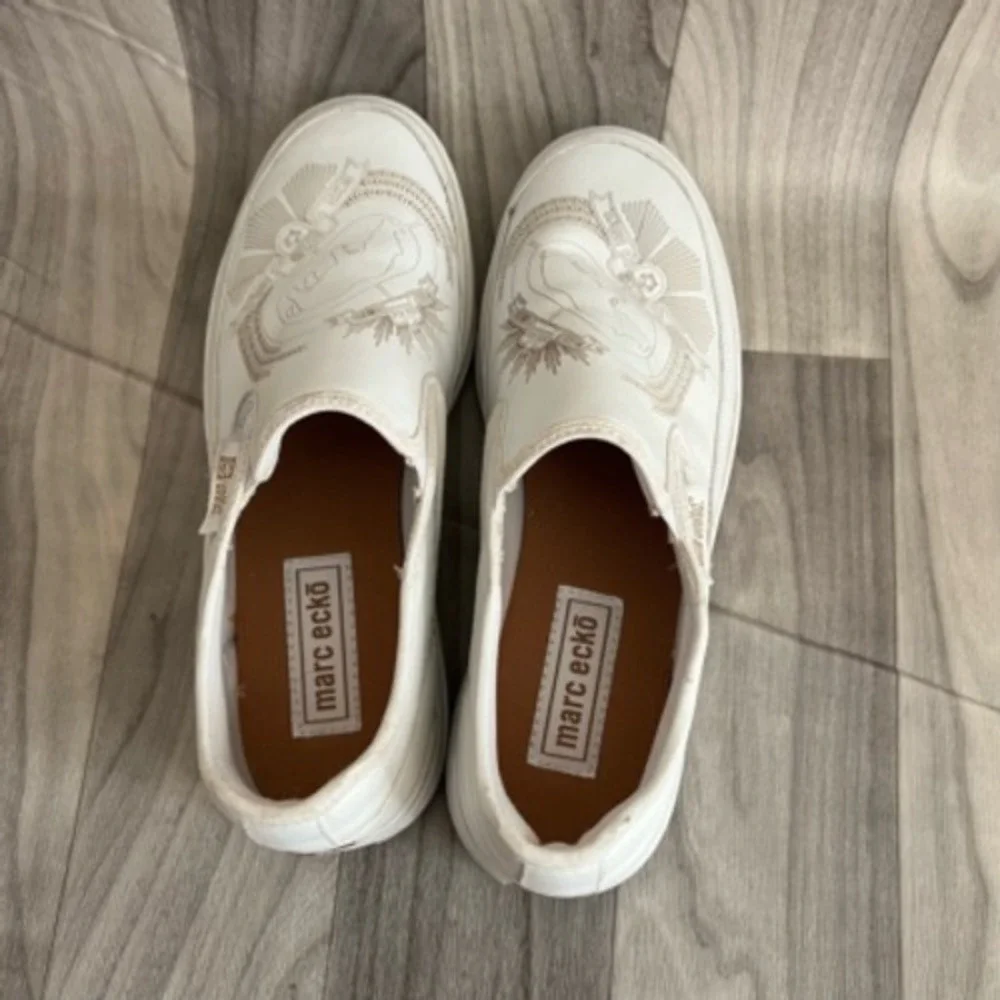 Ecko Unltd Mens Casual Slip-On Shoes White Leather Rhino Round Toe 9 EUR 42 - Picture 12 of 12